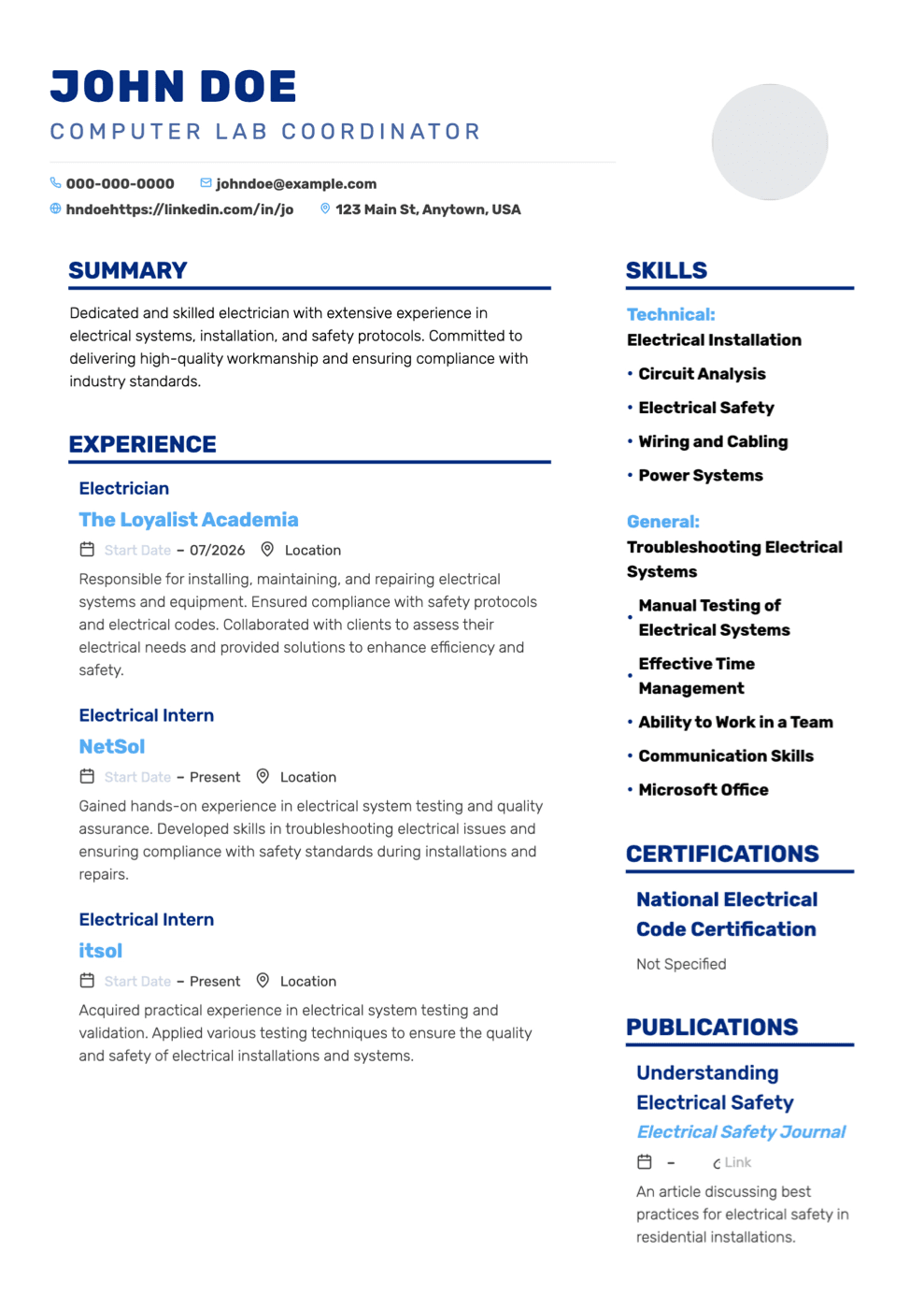 Double Column ATS-friendly resume and CV template. Free preview. Two-column layout for fitting more sections without feeling cluttered.
