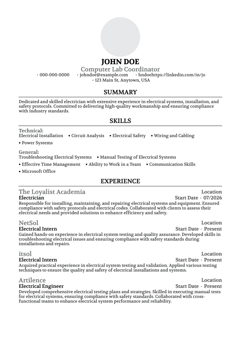 IVY League ATS-friendly resume and CV template. Free preview. Traditional single-column layout favored by academic and corporate ATS screens.